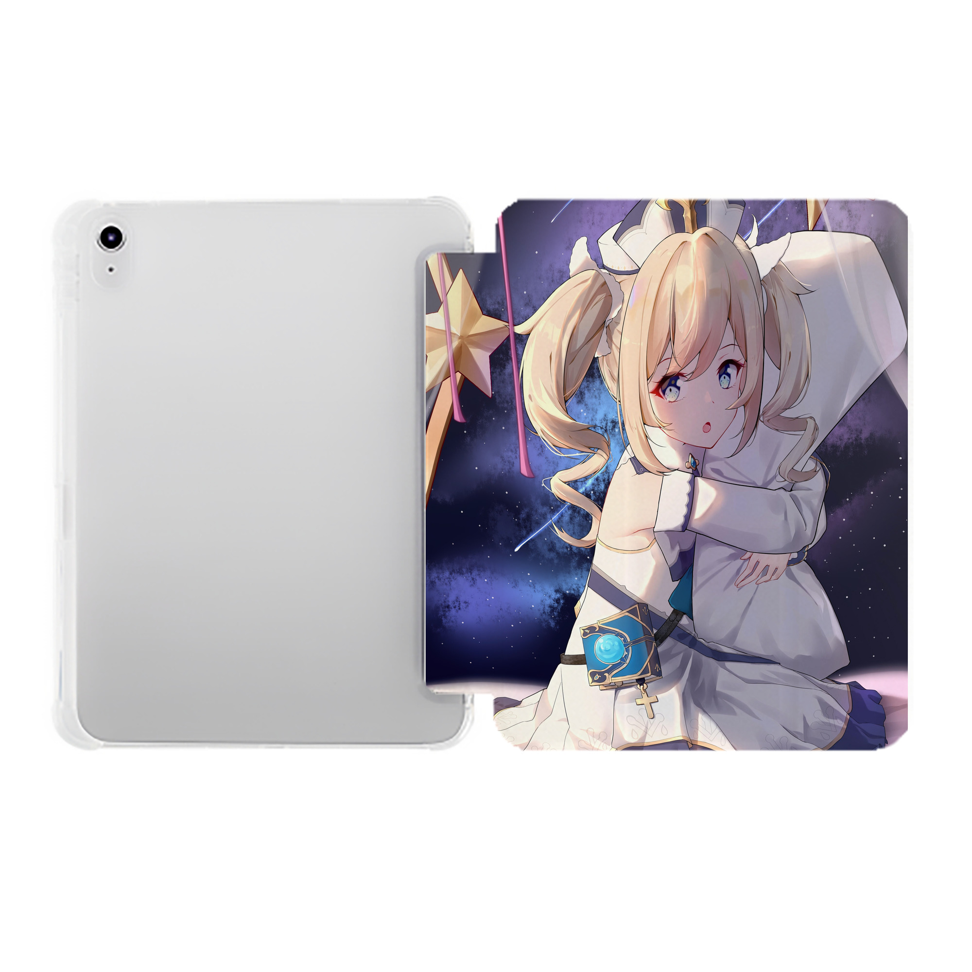 げんし神 genshin IPad ケース ペン収納付き 三つ折りスタンド PUレザー×シリコン 対応機種9.5/10.5/10.9インチ